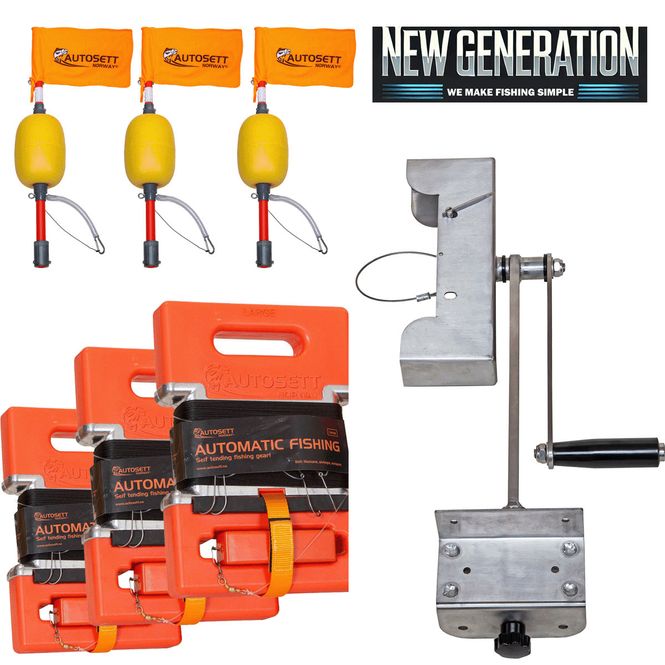 Hovedbilde   Full pakke 3 pk, Ekstrem 3 flaggbøyer og sveiv